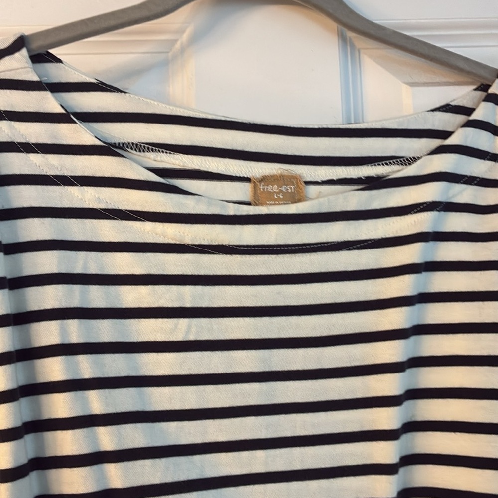 Free People Black and White Striped Mini Dress - Picture 2 of 3